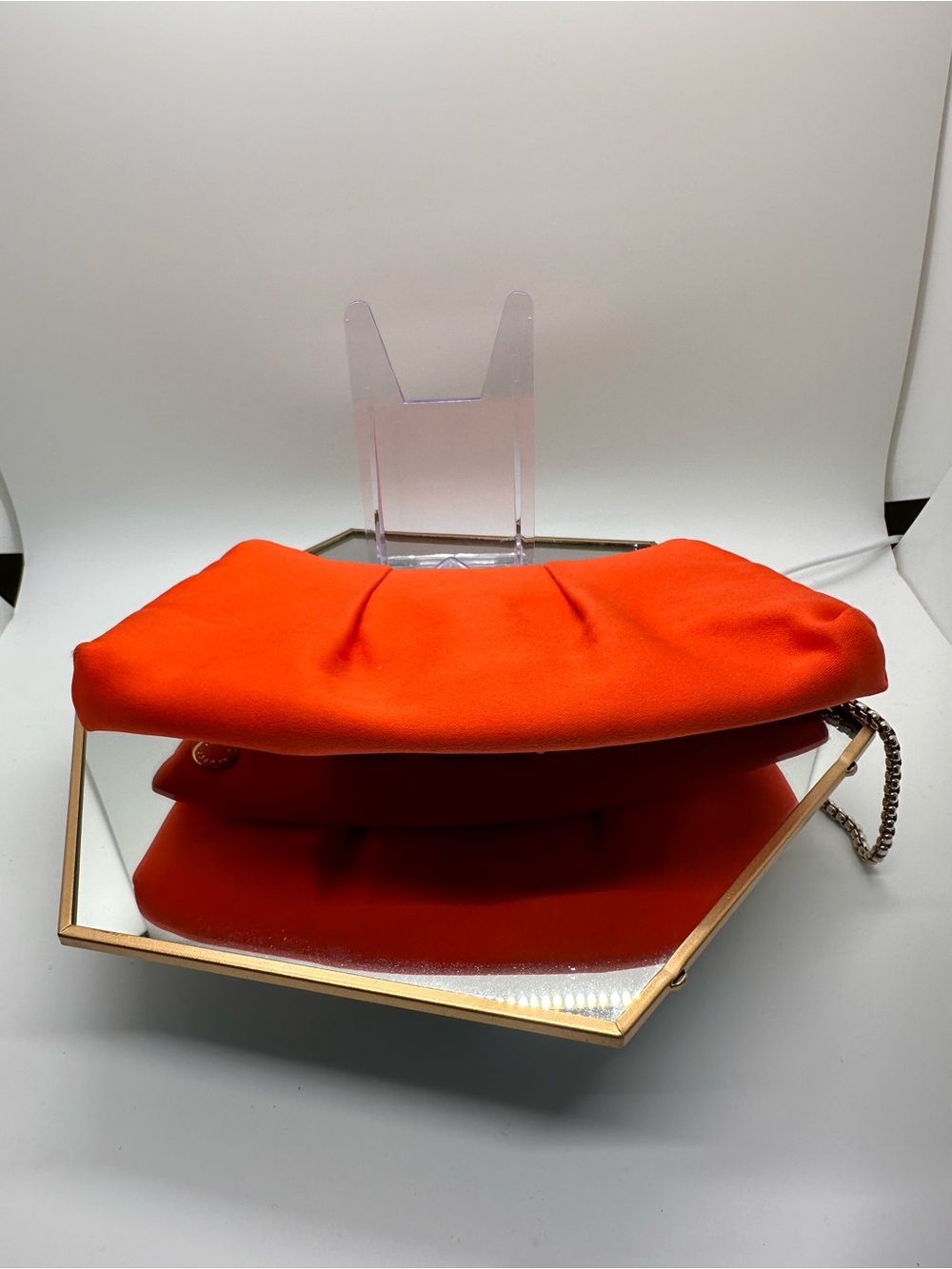 henri bendel Orange Fold-Top Wristlet with Metal Accent - Picture 5 of 7